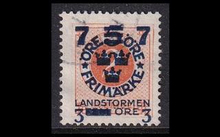 Ruotsi 115X o Landstorm III 7+3/5+5/2 Öre (1918)