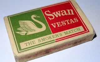 Vanha tulitikkuaski Swan Vestas