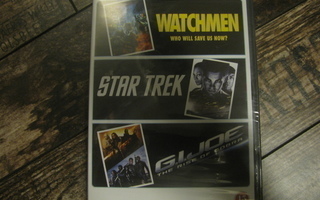 Watchmen + Star Trek + G.I Joe- The Rise of Cobra DVD *uusi*