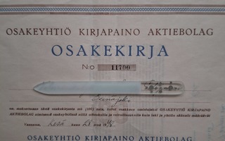 Osakeyhtiö kirjapaino osakekirja