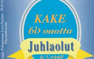 Oluetiketti KAKE 60 Vuotta Juhlaolut  p318