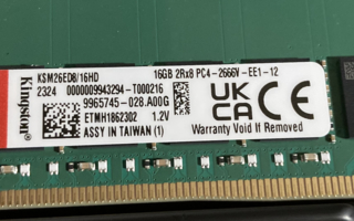 Kingston 64 GB (4 x 16 GB) DDR4 ECC muistikitti