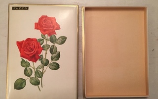 FAZER rasia t. laatikko ruusu konvehti antiikki vintage