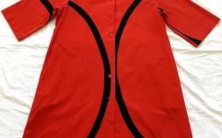 VINTAGE 70-luvun MARIMEKKO punainen mekko 70s retro XS S M
