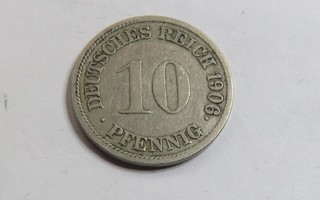 Saksa/Empire 10 pfennig 1906 G