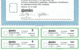 1986 Ajanmies Oy,  Helsinki pörssi