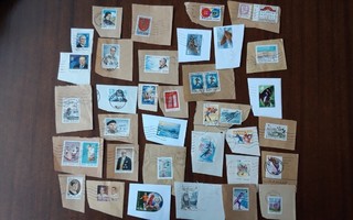 Suomi leikettä n. 35 kpl erilaista Suomalaista postimerkkiä