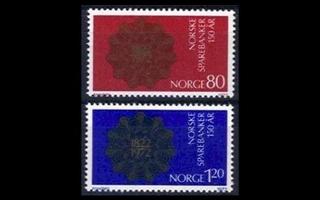 Norja 635-6 ** Norjan säästöpankki 150v (1972)