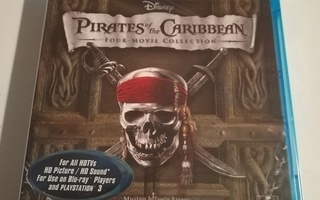Pirates Of The Caribbean 1-4 Blu-ray **UUSI**