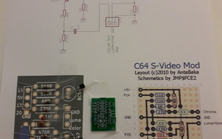 C64 RF bypass kit - Commodore C64 lisälaite