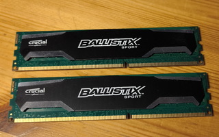 8 GB (2x4GB) DDR3 1600 MHz Crucial Ballistix Sport 9-9-9-24