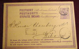 Ehiökortti 10 pen  violetti.  Stationery post card