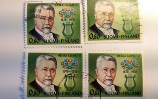 Heikki Klemetin syntymästä 100 vuotta postimerkki 0,80 mk