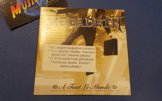 MEGADETH - A TOUT LE MONDE PROMO CDS