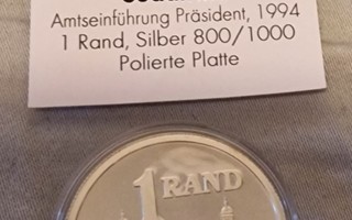 Etelä-Afrikka 1 Rand hopeaa 1994