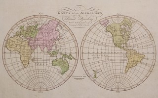 Maailman kartta vuodelta 1815, aito vanha