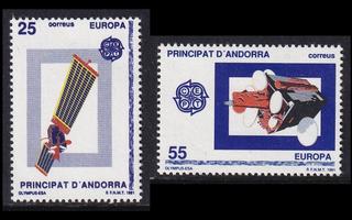 Andorra Sp 221-2 ** Europa avaruus (1991)