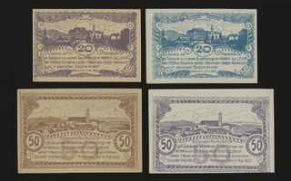 Itävalta Notgeld 2x20, 2x50 Heller, Pfarrkirchen 1920