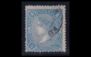 Espanja 68 o Isabella II 4 Cs (1865)