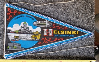Helsinki vintage iso matkamuisto viiri