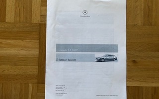 Hinnasto ja lisävarusteet Mercedes S211 E-luokka 2007. Esite