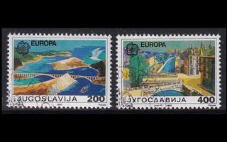 Jugoslavia 2219-20 o Europa moderni arkkitehtuuri (1987)