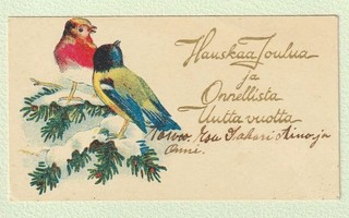 Pienikokoinen joulukortti vuodelta 1930
