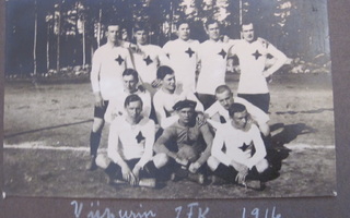 VANHA Valokuva Postikortti Viipurin IFK Jalkapallo 1916