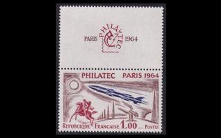 Ranska 1480zf ** Postimerkkinäyttely (1964)