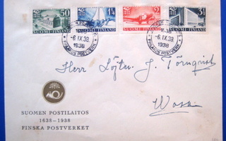 FDC-6.9.1938 Suomen Postilaitos 200 v.(71)