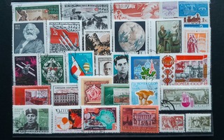 CCCP NEUVOSTOLIITTO 60-luku LEIMATTUJA postimerkkejä 29 kpl