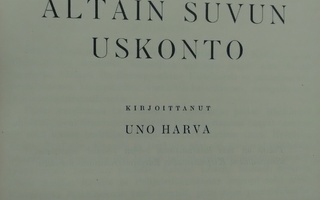 Altain suvun uskonto - Uno Harva 1.p (sid.)
