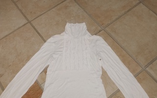 Ihana valkoinen röyhelö poolopaita / poolo paita