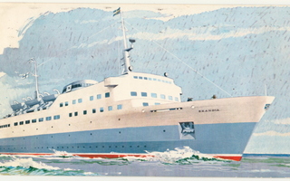 Laivakortti Silja Line M/S Skandia 1961