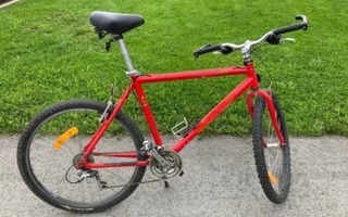 Miesten punainen hybridipyörä, 26" -tuumainen