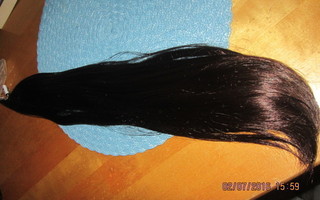 Kastanja ponkkari hiuslisäke noin 55cm