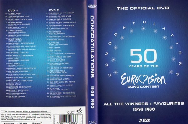 adyacente Distante buque de vapor eurovision song contest 50 years (55 419) k DVD (2) - Huuto.net