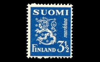 198 ** Leijona 3 1/2 mk sininen (1936)