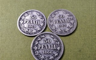 50 penniä 3 kpl