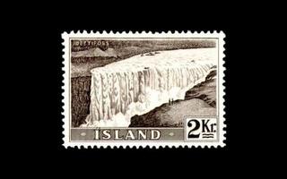 Islanti 307 ** Kraftverk och vattenfall 2 kr (1956)