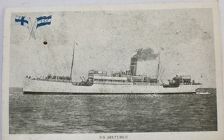 VANHA Postikortti Laiva Arcturus Tanska- Suomi Lunastus 1921