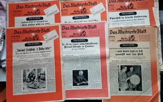 Saksalaisia sodanaikaisia päivälehtiä 11 kpl originaleja