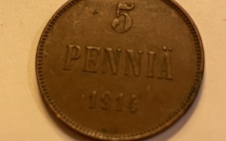 5 penniä 1914