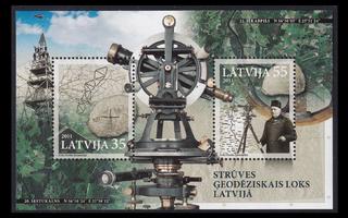 Latvia 806BL29 ** Struven linja (2011)