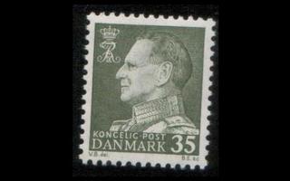 Tanska 392y ** Frederik IX 35 öre viher.musta Y-paperi (196