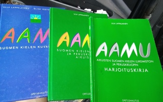 3 kpl AAMU Suomen kielen oppikirja paketti ( SIS POSTIKULU)