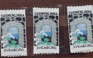 Suomenlinna vintage kangasmerkki