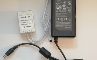 12V / 5A AC muuntaja + LED Controller