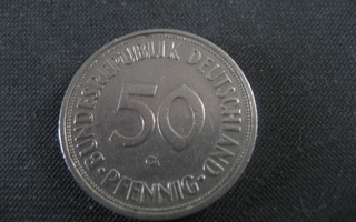Saksa  50 Pfennig  1950 G  KM # 109   Kupari-nikkeli