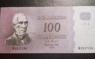 100 Markkaa 1963 LA, kl.9